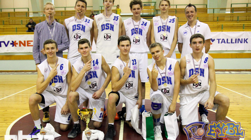 DSN basketbolisti pēc uzvaras EYBL posmā
Foto: Renārs Buivids, eybl.lv