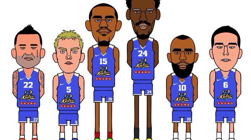 Armands Šķēle (#22) un "Kalev/Cramo" basketbolisti
Foto: "Kalev/Cramo"