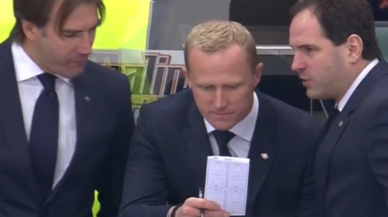 Viktors Ignatjevs, Artis Ābols, Ģirts Ankipāns 
Foto: no KHL video