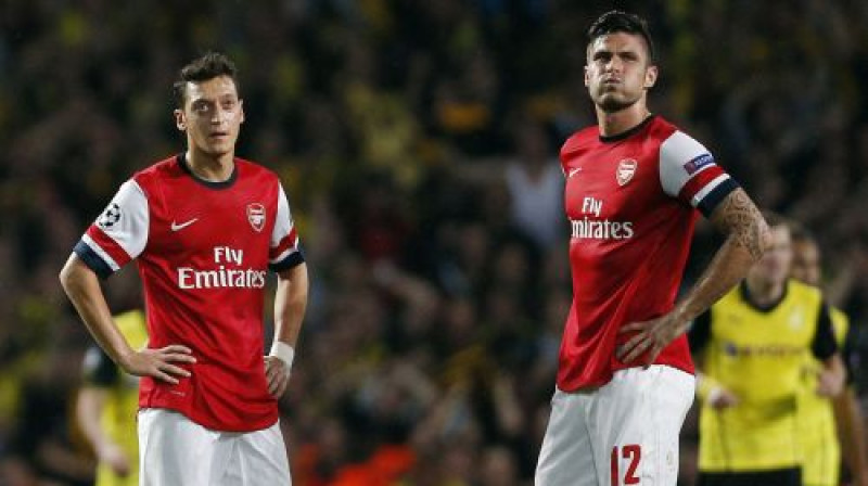 Vai Mesuts Ezils un Olivjē Žirū būs sarūgtināti arī šī vakara spēlē?
Foto:AFP/Scanpix