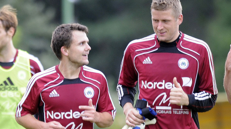 Jurijs Žigajevs un Andris Vaņins 
Foto: Romāns Kokšarovs, Sporta Avīze, f64