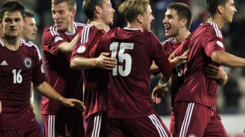 Latvijas izlases futbolisti
Foto:F64/Romāns Kokšarovs