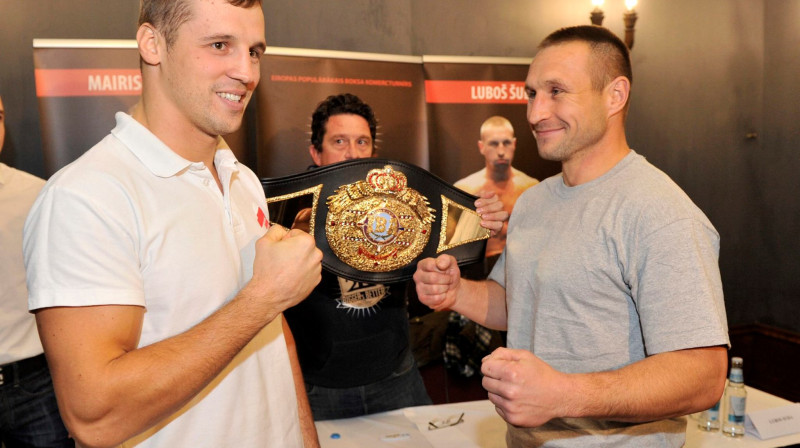 Mairis Briedis un Ļubošs Šuda
Foto: Romāns Kokšarovs, Sporta Avīze, f64