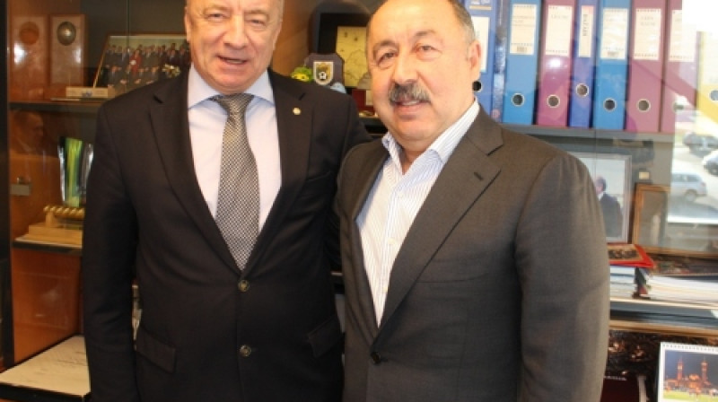 Jānis Mežeckis un Valērijs Gazajevs
Foto: lff.lv