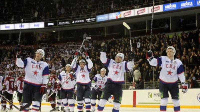 Sanktpēterburgas SKA hokejisti
Foto: Romāns Kokšarovs, Sporta Avīze, f64