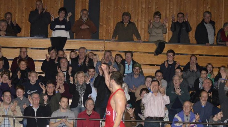 Armands Zvirbulis sajūsmina vācu publiku
Foto: facebook.com/EintrachtWalheim