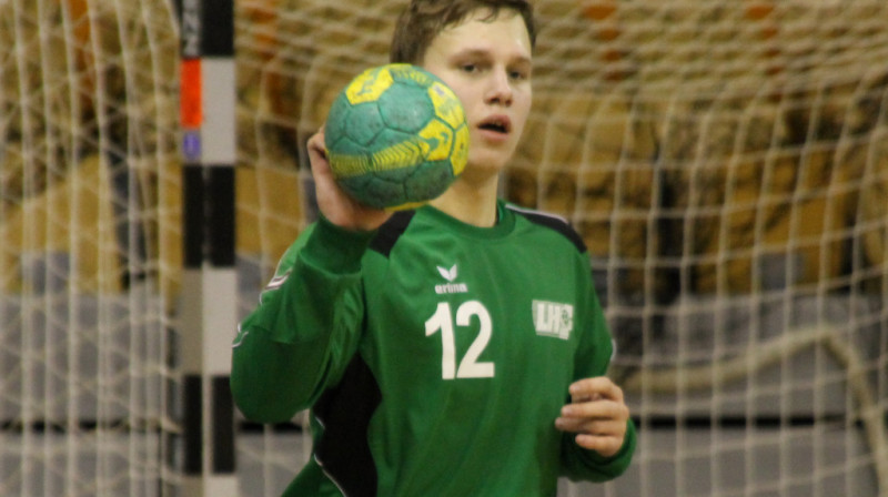 Latvijas U-18 izlases vārtsargs Rolands Ļebedevs
Foto: Raitis Puriņš