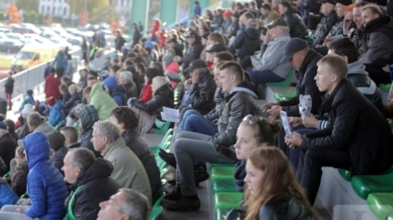 Skatītāji "Jelgavas" un "Mettas"/LU spēlē 19. oktobrī
Foto: Ivars Veiliņš, jelgavasvestnesis.lv