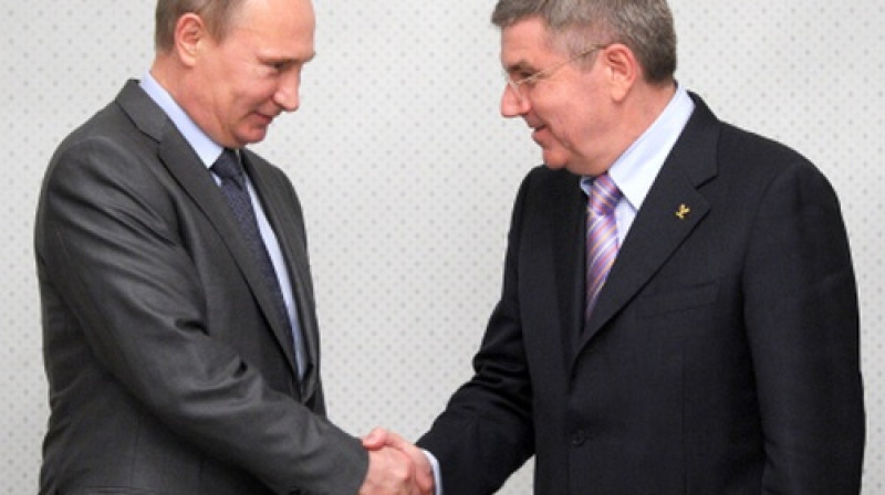 Vladimirs Putins un Tomass Bahs
Foto: AFP/Scanpix