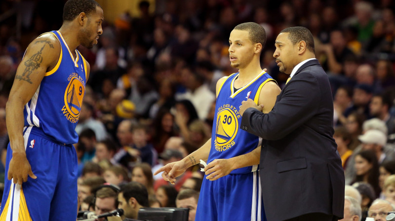Andrē Igudala, Stefans Karijs un Marks Džeksons
Foto: APF/Scanpix