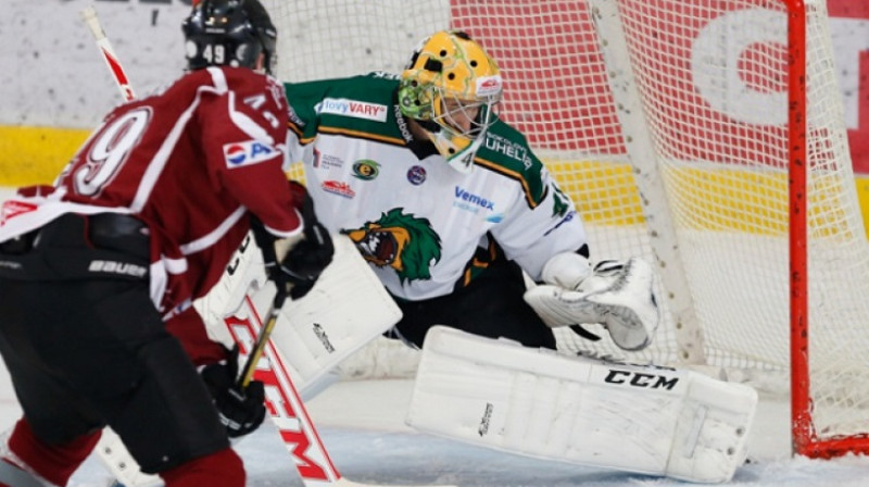 Dāvids Gonziks bija viens no uzvaras kaldinātājiem 
Foto: dinamoriga.eu