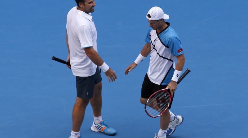Patriks Rafters no šodienas mača guva lielāku baudu nekā Leitons Hjuits
Foto: Reuters/Scanpix
