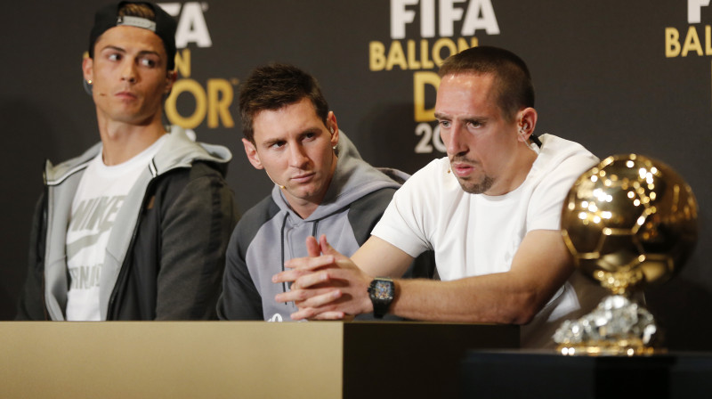 Krištianu Ronaldu, Lionels Mesi, Franks Riberī  
Foto: AP / Scanpix