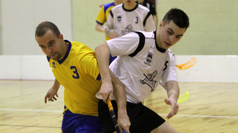 Moments no spēles starp "Ogres Vilkiem" un "Jelgavas novadam"
Foto: floorball.lv