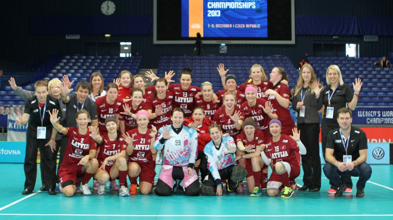 Latvijas sieviešu florbola izlase
Foto: Ritvars Raits, floorball.lv