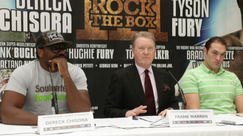 Dereks Čisora, Frenks Vorens un Taisons Fjūrijs
Foto: PA Wire/Scanpix