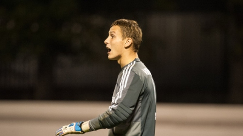 Raivo Varažinskis pirmo reizi pret "Skonto" nosargāja vārtus sausā
Foto: Romāns Kokšarovs, Sporta Avīze, f64