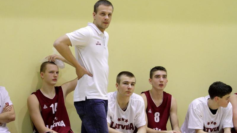 Latvijas U16 izlases galvenais treneris Jānis Gailītis.
Foto: basket.ee