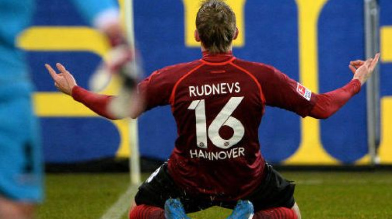 Artjoms Rudņevs svin vārtu guvumu
Foto: dpa/Neue Presse