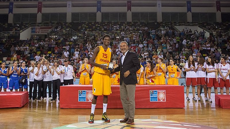 Astū Ndūra: triumfs 2013. gada Eiropas U20 čempionātā Samsunā
Foto: www.fibaeurope.com