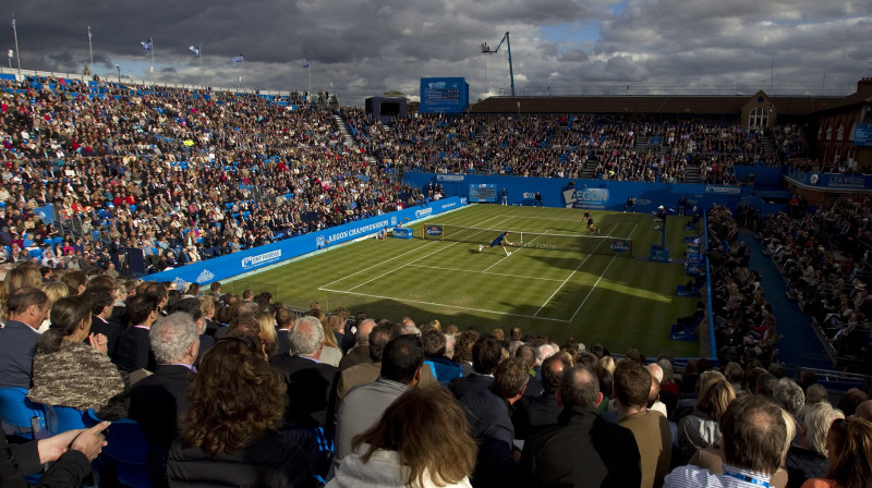 "Queens Club" notiekošais turnīrs Londonā ir lielā fanu cieņā
Foto: AP/Scanpix