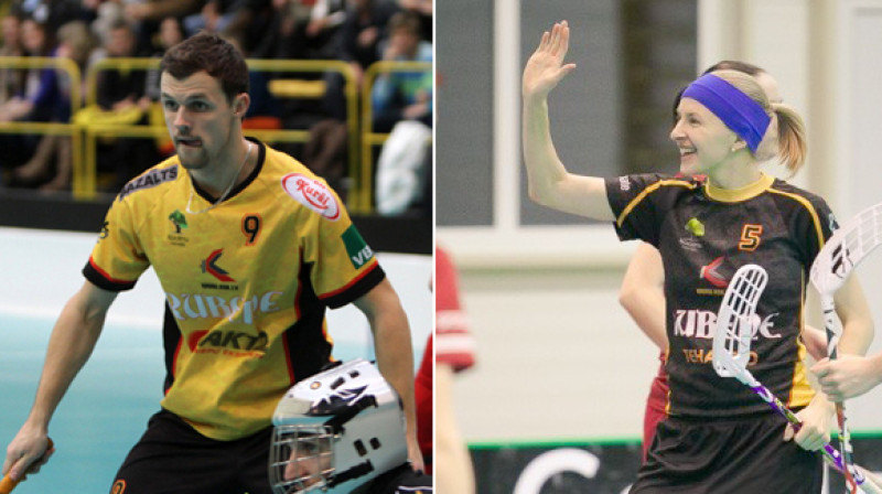 Gatis Akūlovs un Zeltīte Bankava
Foto: floorball