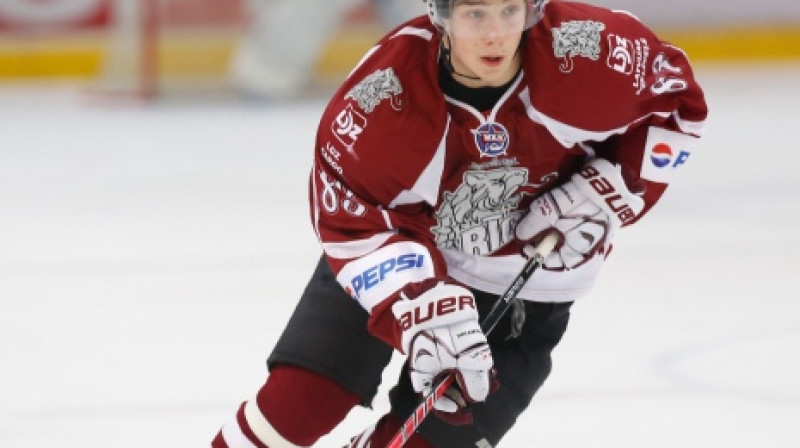 Deivids Sarkanis "Rīgas" labā guva vienīgos vārtus
Foto: dinamoriga.eu