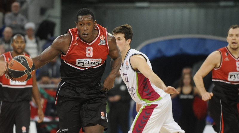 "Lietuvos rytas" kolumbiešu spēlētājs Huans Palasio
Foto: AFP/Scanpix