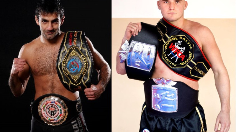 Zaurs Džavadovs (no kreisās) un Kevins Renno
Foto: muaythaiacademy.lv