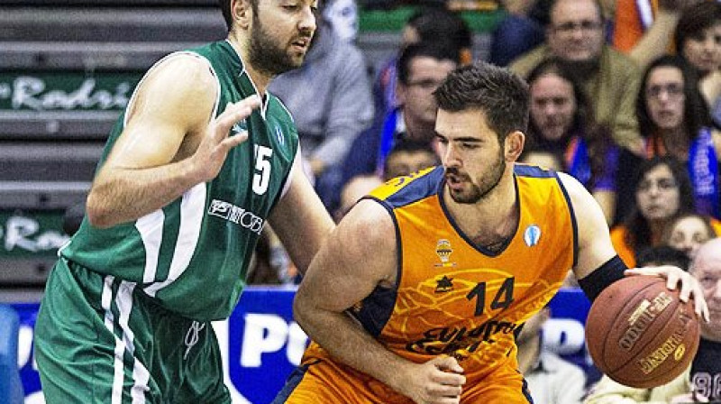 Ar Bojana Dubļeviča 20+12 nebija pietiekami, lai Valensija savā laukumā apturētu Kazaņas ''Unics''. Foto: acb.com