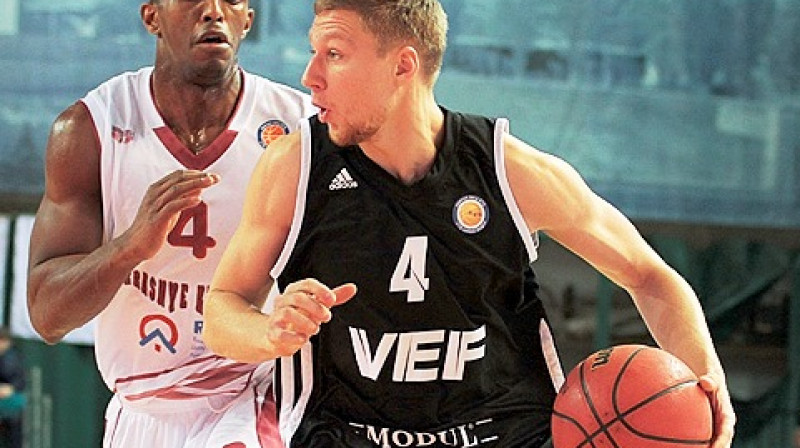 Ingus Jakovičs ("VEF Rīga"): 17 punktu mačā ar "BC Himki".
Foto: vtb-league.com