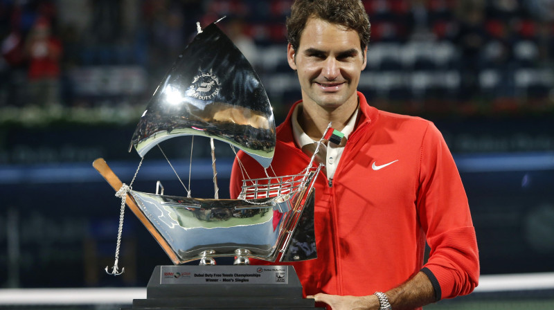 Rodžers Federers - seškārtējs Dubaijas čempions
Foto: Reuters/Scanpix