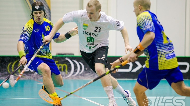"Līgatne" pret "Pēdu nav"
Foto: Raivo Sarelainens, floorball.lv