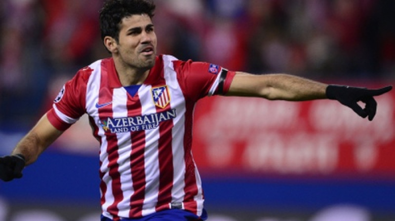 Djēgu Košta piecās UEFA Čempionu līgas spēlēs ir guvis septiņus vārtus
Foto: AFP/Scanpix