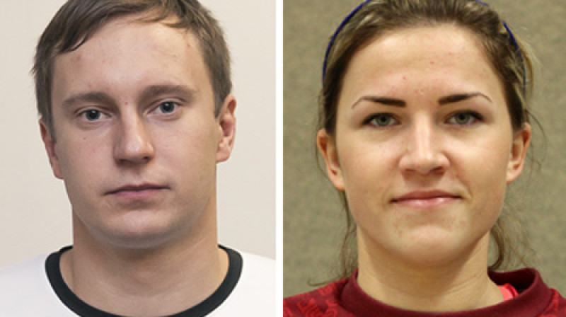 Kārlis Bulāns un Paula Egle
Foto: floorball.lv