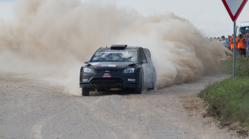 Rallija "Kurzeme 2013" uzvarētājs Georgs Gross
Foto: Ģirts Gertsons