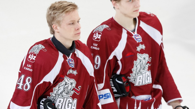 Rodrigo Ābols (#48) guva trīs vārtus "Rīgas" labā 
Foto: dinamoriga.eu