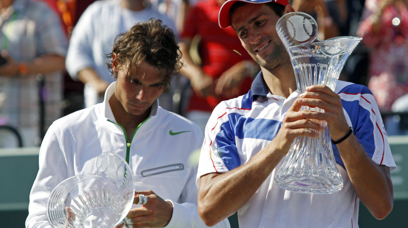 Rafaels Nadals un Novaks Džokovičs 2011. gada finālā
Foto: Reuters/Scanpix