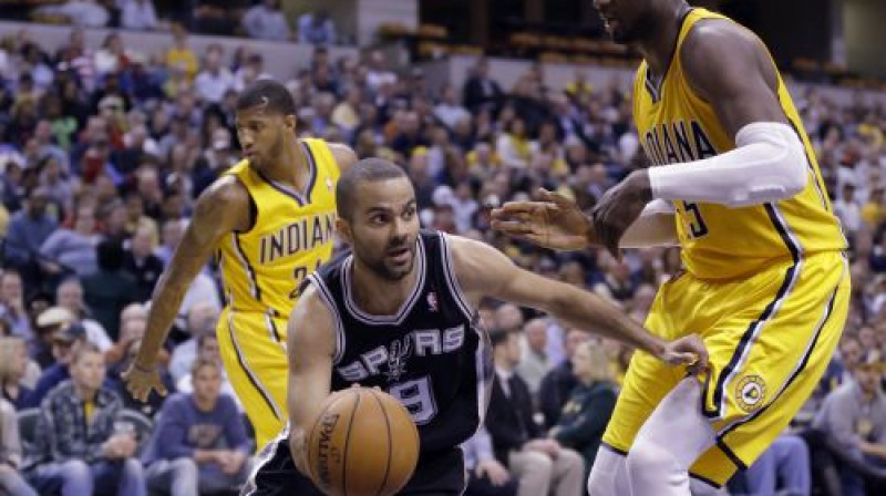 Tonijs Pārkers "Pacers" grozā sameta 22 punktus
Foto:AP/Scanpix