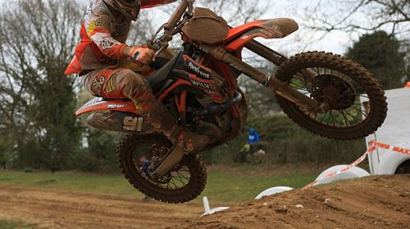 Matīss Karro Anglijas čempionāta 2. posmā
Foto: mxgb.co.uk