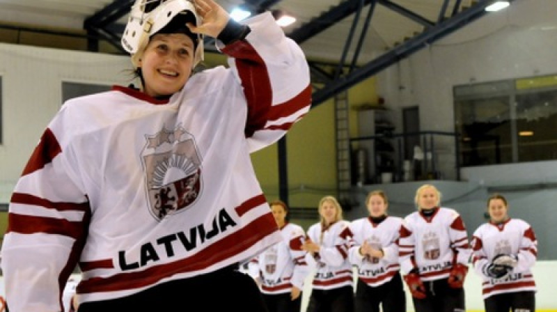Latvijas izlases vārtsardze Evija Tētiņa
Foto: Romualds Vambuts