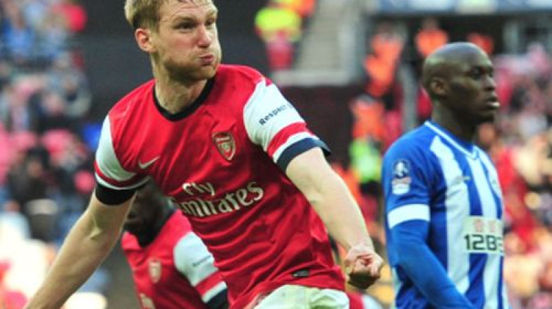 Pērs Mertezakers pēc vārtu guvuma
Foto: AFP/Scanpix