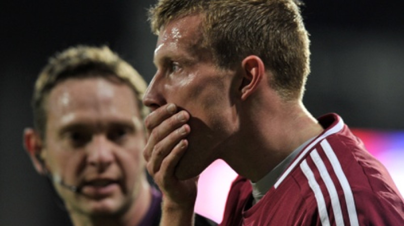 Latvijas izlasē Nauris Bulvītis ir aizvadījis 14 spēles un guvis vienus vārtus
Foto: Romāns Kokšarovs, Sporta Avīze, f64