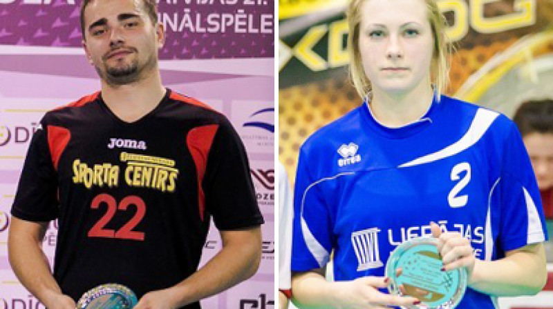 Dmitrijs Dmitrijevs un Linda Jēgere
Foto: floorball.lv