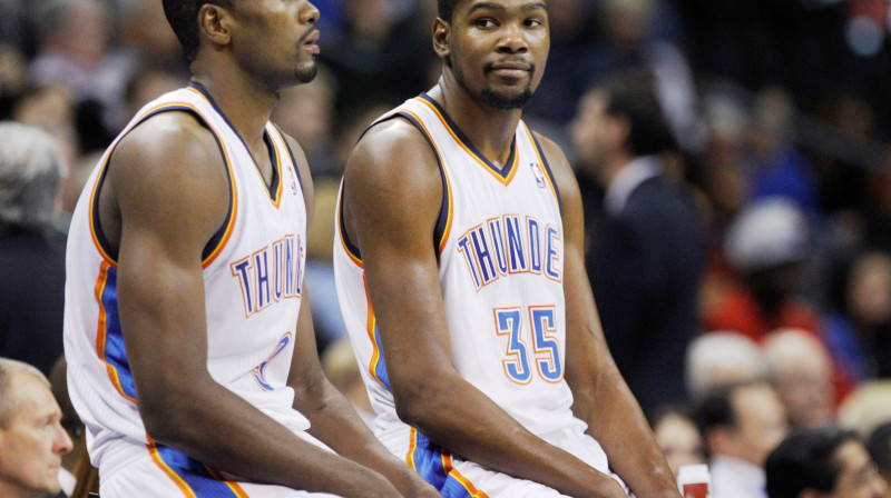 Serdžs Ibaka un Kevins Durents
Foto: AP/Scanpix