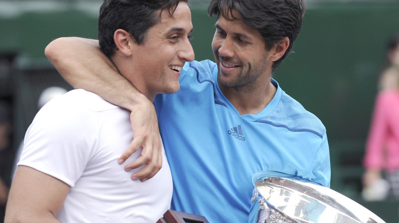 Nikolass Almagro un Fernando Verdasko pēc Hjūstonas fināla
Foto: AFP/Scanpix