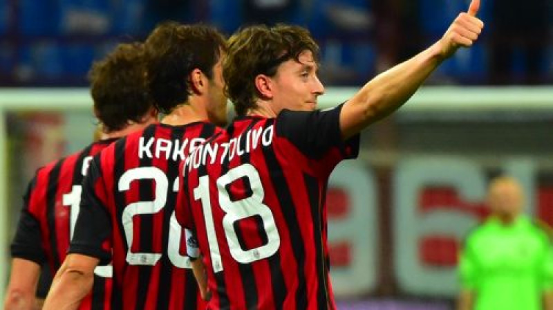 Rikardo Montolīvo guva savus trešos vārtus šosezon, no kuriem divus tieši pret "Catania"
Foto: AFP/Scanpix