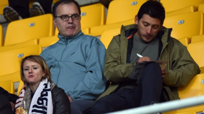 Marselo Bjelsa klātienē vēro Marseļas "Olympique" spēli pret "Montpellier"
Foto: AFP/Scanpix