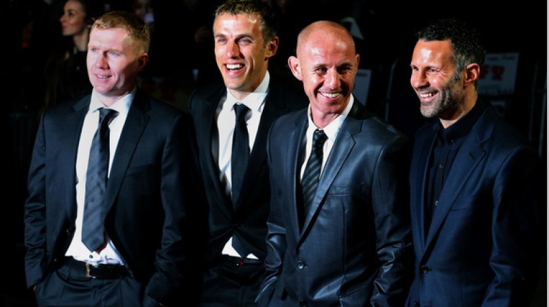 Pols Skoulzs, Fils Nevils, Nikijs Bats un Raiens Gigss
Foto: PA Wire/Press Association Images