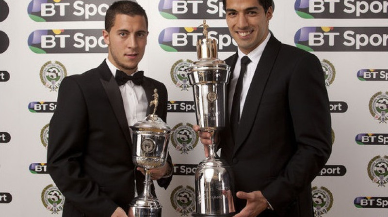 Edens Azārs un Luiss Svaress
Foto: PA Wire/Press Association Images